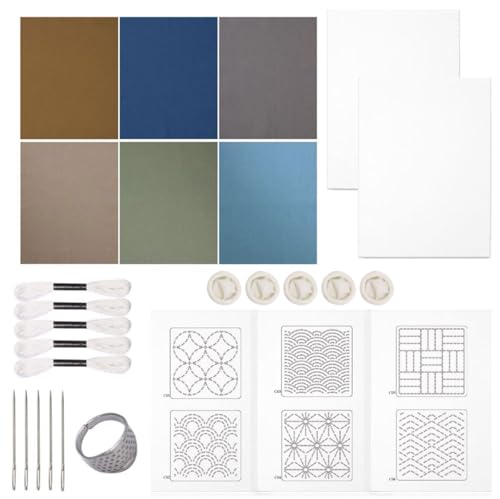 Needlework Supplies Stickset mit Jeans-Stofffaden, Stichnadel und Stickmuster-Transferpapier Needlework Supplies Stickset mit Jeans-Stofffaden, Stichnadel und Stickmuster-Transferpapier von Jiqoe