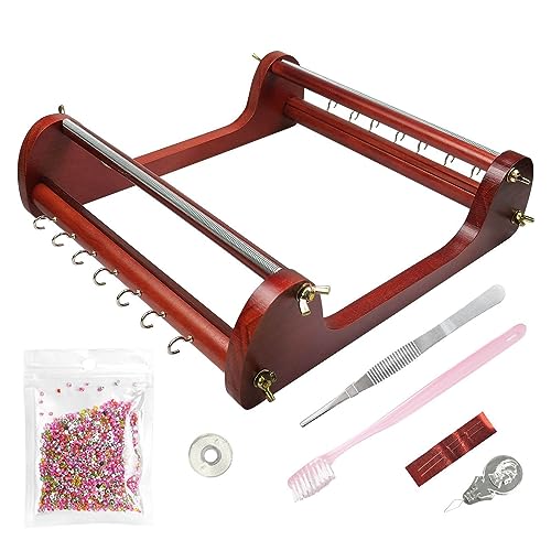 Retro-Perlenwebmaschine, Vintage-Holzperlen, klassisches Schmuckherstellungs-Set für Künstler und Anfänger Retro-Perlenwebmaschine, Vintage-Holzperlen, klassisches Schmuckherstellungs-Set für Künstler und Anfänger von Jiqoe