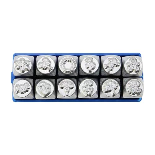 Set mit 12 Metall-Schmuckschnitzwerkzeugen, Schmuckmeißel-Set, professionelles Bastelwerkzeug, Stahlstruktur für Musterherstellung Set mit 12 Metall-Schmuckschnitzwerkzeugen, Schmuckmeißel-Set, professionelles Bastelwerkzeug, Stahlstruktur für Musterherstellung von Jiqoe
