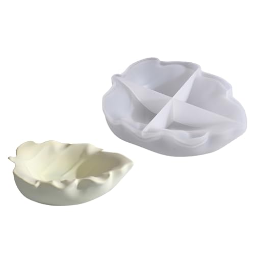 Silikonform für Blattförmige Schüssel, Schmuckaufbewahrungsplatte, handgefertigt, Epoxidharz, Gips, Obsttablett von Jiqoe