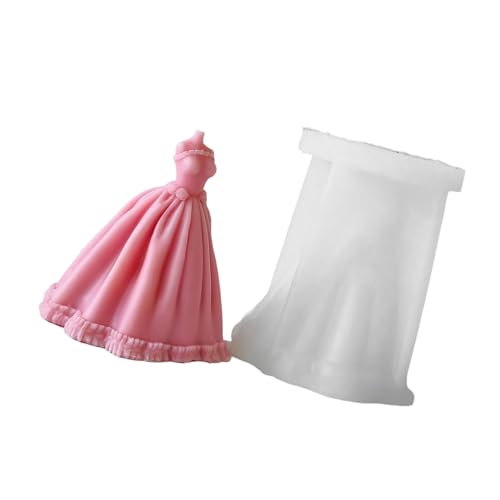 Silikonform für Hochzeitskleid, Aromatherapie, Gips, Desktop-Ornament, Heimdekoration, Bastelform von Jiqoe