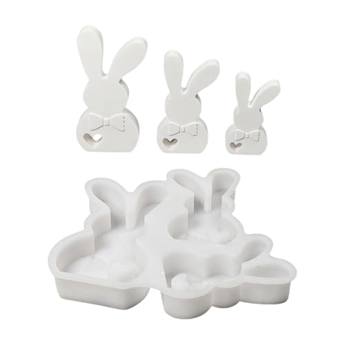 Silikonformen, Osterformen, handgefertigte Ornament-Formen, Epoxidharz-Formen, schöne Kaninchen, Pflaster, Gießformen von Jiqoe