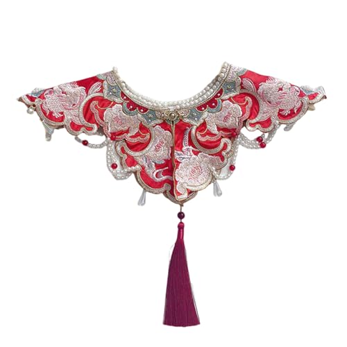 Traditionelle bestickte Kragen-Nähapplikation mit Blumenmuster für chinesische Kulturbegeisterte von Jiqoe