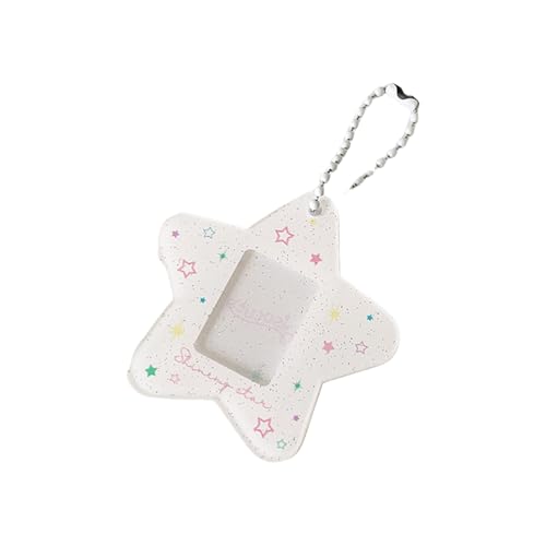 Tragbarer Glitzerstern-Kartenhalter aus Acryl, eleganter Schlüsselanhänger für einfachen Transport und sichere Aufbewahrung von Jiqoe