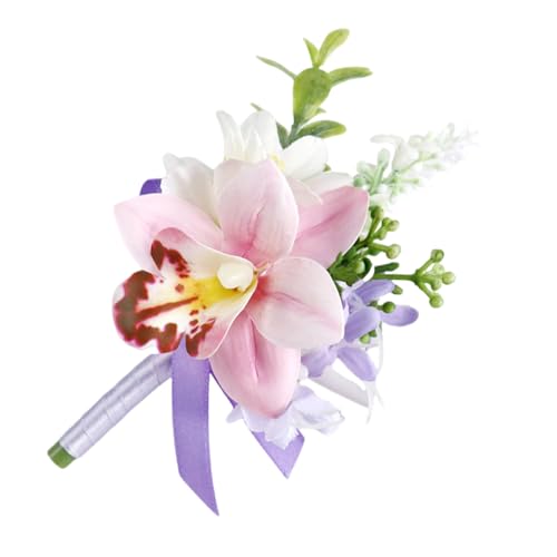 Tragbares Blumenzubehör, einzigartiges Blumendekorationsset für Bräutigam und Brautjungfern, Ansteckblume und Ansteckblume Tragbares Blumenzubehör, einzigartiges Blumendekorationsset für Bräutigam und Brautjungfern, Ansteckblume und Ansteckblume von Jiqoe