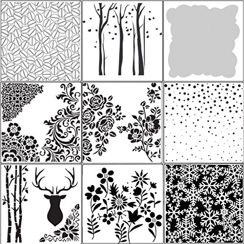 Verschiedene Malschablonen, Heimdekoration, Scrapbooking, Album-Kunst von Jiqoe