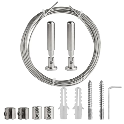 10m Wandhalterung SetEdelstahl Vorhangdraht,Spanndraht,Spannseil,Seilspanngarnitur Gardinenseilsystem Spannsystem für Wäscheleine Duschvorhänge Foto-Draht Balkon Gardinen Draußen Vorhangseil Outdoor 10m Wandhalterung SetEdelstahl Vorhangdraht,Spanndraht,Spannseil,Seilspanngarnitur Gardinenseilsystem Spannsystem für Wäscheleine Duschvorhänge Foto-Draht Balkon Gardinen Draußen Vorhangseil Outdoor von Jiujuda9