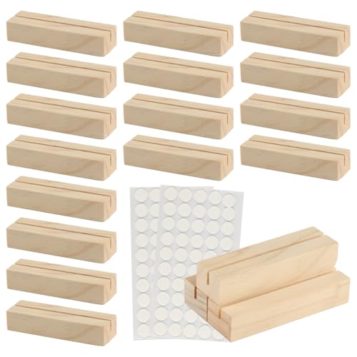 16 STK Kartenhalter Holz, Tischkartenhalter Fotohalter Holz, Postkartenständer, Postkartenhalter, Menükartenhalter, Tischaufsteller für Hochzeiten Geburtstag Partys, mit 2 Blätt Punktaufklebern 16 STK Kartenhalter Holz, Tischkartenhalter Fotohalter Holz, Postkartenständer, Postkartenhalter, Menükartenhalter, Tischaufsteller für Hochzeiten Geburtstag Partys, mit 2 Blätt Punktaufklebern von Jiujuda9