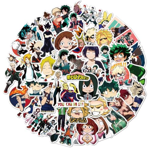 Anime MHA Aufkleber, 50 Stück, Midoriya Izuku/Todoroki Shouto/Uraraka Ochako Figur, Cartoon, bunt, wasserdicht, Anime, Wasserbecher, Taschen, Notizbücher, Aufkleber Anime MHA Aufkleber, 50 Stück, Midoriya Izuku/Todoroki Shouto/Uraraka Ochako Figur, Cartoon, bunt, wasserdicht, Anime, Wasserbecher, Taschen, Notizbücher, Aufkleber von Jiumaocleu