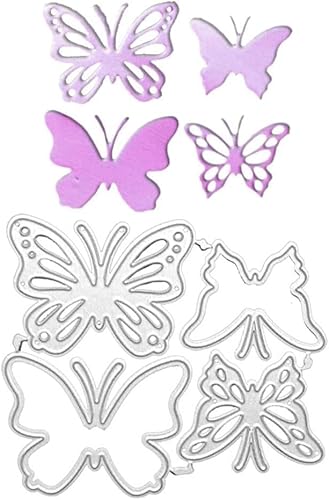 Metall-Stanzformen, Schmetterlinge, Tier-Stanzformen, Schablonen für Kartenherstellung, DIY, Scrapbooking, Prägeschablonen, Fotoalbum, Papierbasteln, Dekoration, Scrapbooking, 4 Stück Metall-Stanzformen, Schmetterlinge, Tier-Stanzformen, Schablonen für Kartenherstellung, DIY, Scrapbooking, Prägeschablonen, Fotoalbum, Papierbasteln, Dekoration, Scrapbooking, 4 Stück von Jizlan