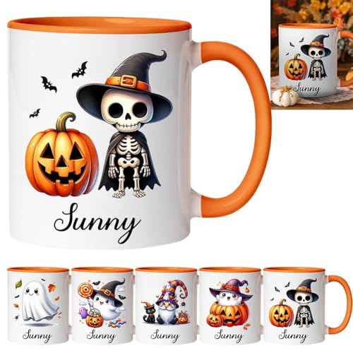 Personalisierte Halloween-Tasse, Halloween-Kaffeetasse mit individuellem Namen, 325 ml, Keramiktasse mit individuellem Namen, Hallowee n-Gruselgeschenke, Partygeschenke Personalisierte Halloween-Tasse, Halloween-Kaffeetasse mit individuellem Namen, 325 ml, Keramiktasse mit individuellem Namen, Hallowee n-Gruselgeschenke, Partygeschenke von Jkapagzy