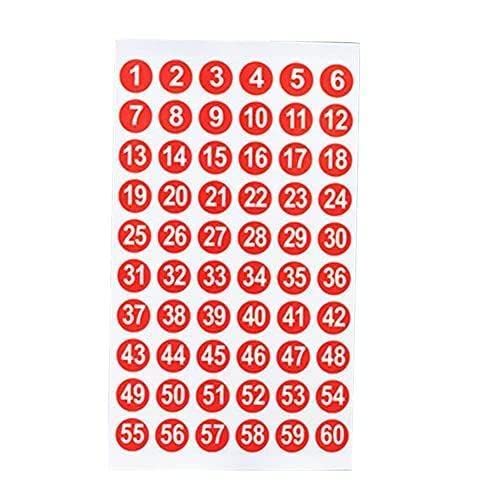 Wasserdichte 1-300 Zahlen-Etiketten-Aufkleber für Bastelarbeiten, selbstklebend, Nagellack, Lippenstift, Farbe, Zahlenanhänger, Aufkleber von Jkapagzy
