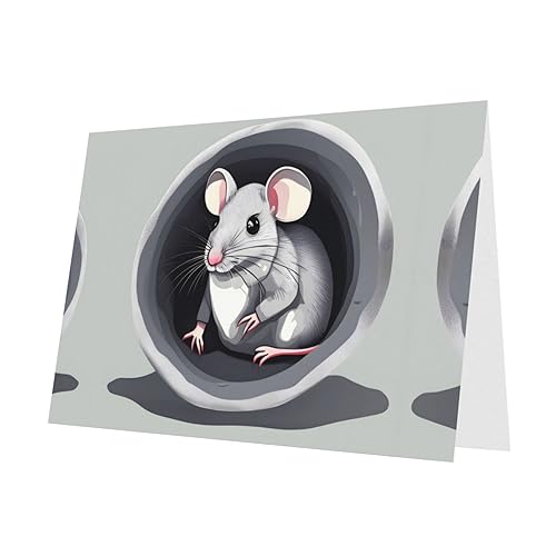 Jkdgoj Elegante Grußkarte mit Maus im Loch, für Weihnachten, Geburtstage und besondere Anlässe Jkdgoj Elegante Grußkarte mit Maus im Loch, für Weihnachten, Geburtstage und besondere Anlässe von Jkdgoj