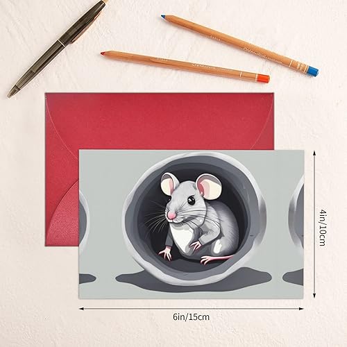 Jkdgoj Elegante Grußkarte mit Maus im Loch, für Weihnachten, Geburtstage und besondere Anlässe Jkdgoj Elegante Grußkarte mit Maus im Loch, für Weihnachten, Geburtstage und besondere Anlässe von Jkdgoj