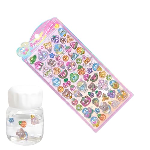 Sticker Für Kinder - 3D Glitzer Aufkleber | Kristalloptik Deko Aufkleber aus Harz für Journaling Handy Flasche Auto von Jkioump