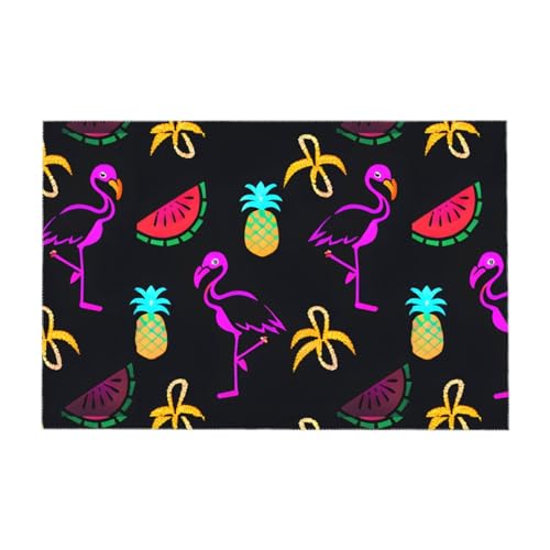 Jkkghll Camping-Dekoration, Motiv: Ananas, Banane, Flamingo, 89 x 140 cm, vielseitige, rechteckige Tischdecke für Küche, Esszimmer Jkkghll Camping-Dekoration, Motiv: Ananas, Banane, Flamingo, 89 x 140 cm, vielseitige, rechteckige Tischdecke für Küche, Esszimmer von Jkkghll