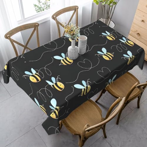 Jkkghll Camping-Dekoration, Motiv: Biene, 89 x 140 cm, vielseitige, rechteckige Tischdecke für Küche, Esszimmer Jkkghll Camping-Dekoration, Motiv: Biene, 89 x 140 cm, vielseitige, rechteckige Tischdecke für Küche, Esszimmer von Jkkghll
