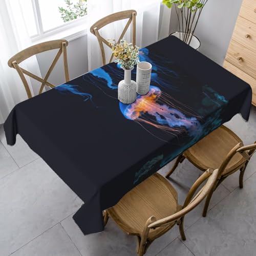 Jkkghll Camping-Dekoration, Motiv: Quallen, Ozean, vielseitige, rechteckige Tischdecke für Küche, Esszimmer, 89 x 140 cm Jkkghll Camping-Dekoration, Motiv: Quallen, Ozean, vielseitige, rechteckige Tischdecke für Küche, Esszimmer, 89 x 140 cm von Jkkghll