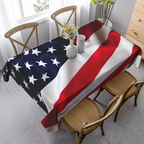 Jkkghll Camping-Dekoration, Motiv: amerikanische Flagge, 89 x 140 cm, vielseitige, rechteckige Tischdecke für Küche, Esszimmer Jkkghll Camping-Dekoration, Motiv: amerikanische Flagge, 89 x 140 cm, vielseitige, rechteckige Tischdecke für Küche, Esszimmer von Jkkghll