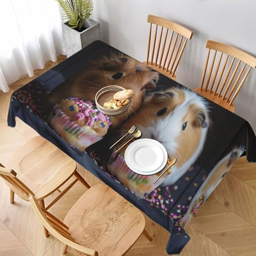 Jkkghll Campingdekoration, Motiv: Meerschweinchen und Cupcakes, vielseitig, rechteckig, für Küche, Esszimmer, 89 x 140 cm Jkkghll Campingdekoration, Motiv: Meerschweinchen und Cupcakes, vielseitig, rechteckig, für Küche, Esszimmer, 89 x 140 cm von Jkkghll