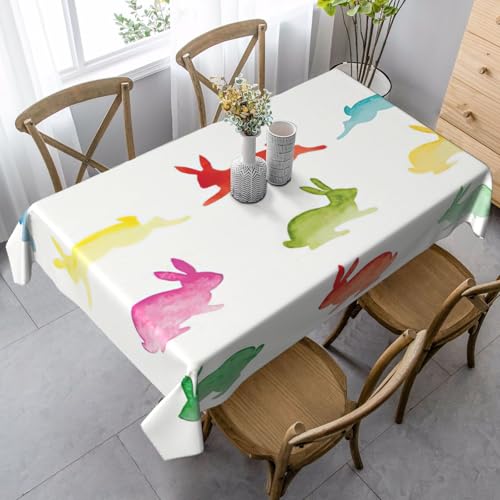 Jkkghll Campingdekoration mit Regenbogen-Kaninchen-Druck, vielseitige, rechteckige Tischdecke für Küche, Esszimmer, 89 x 140 cm Jkkghll Campingdekoration mit Regenbogen-Kaninchen-Druck, vielseitige, rechteckige Tischdecke für Küche, Esszimmer, 89 x 140 cm von Jkkghll