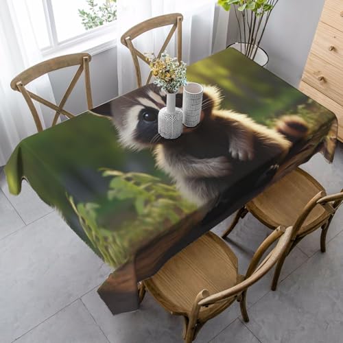 Jkkghll Campingdekoration mit süßem Waschbär-Druck, vielseitige, rechteckige Tischdecke für Küche, Esszimmer, 89 x 140 cm Jkkghll Campingdekoration mit süßem Waschbär-Druck, vielseitige, rechteckige Tischdecke für Küche, Esszimmer, 89 x 140 cm von Jkkghll