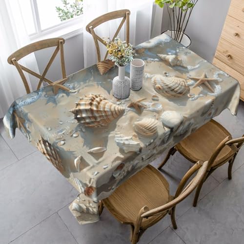 Jkkghll Muscheln Sanddruck Camping Dekorationen 89,9 x 140,9 cm vielseitige rechteckige Tischdecke für Küche Esszimmer Jkkghll Muscheln Sanddruck Camping Dekorationen 89,9 x 140,9 cm vielseitige rechteckige Tischdecke für Küche Esszimmer von Jkkghll
