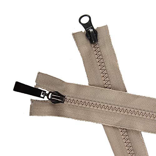 Zipper Doppel Slider Open End Reißverschlüsse für Nähen Kleidung DIY Fertigkeit Reißverschluss-Jacken-Reißverschluss, Beige, 80cm Zipper Doppel Slider Open End Reißverschlüsse für Nähen Kleidung DIY Fertigkeit Reißverschluss-Jacken-Reißverschluss, Beige, 80cm von Jksdp