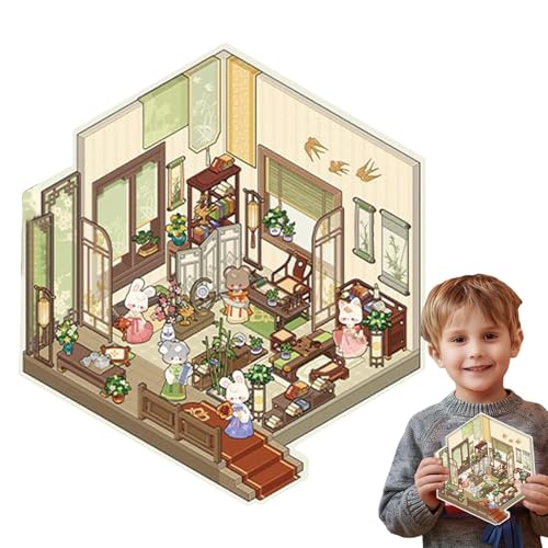 Jlkegfdf 3D Scrapbook Aufkleber - Cartoon Szene Aufkleber 3D Chinesisches Haus Aufkleber | Relief Stress Scrapbook Niedliches Zimmer für Erwachsene Jlkegfdf 3D Scrapbook Aufkleber - Cartoon Szene Aufkleber 3D Chinesisches Haus Aufkleber | Relief Stress Scrapbook Niedliches Zimmer für Erwachsene von Jlkegfdf