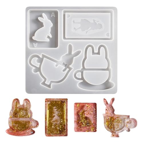 Jlkegfdf Anhänger-Formen für Epoxidharz, Schlüsselanhänger-Anhänger, Epoxidharz-Schmuckform für Schlüsselanhänger, Dekoration, Harzgussformen von Jlkegfdf