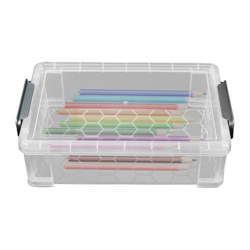 Jlkegfdf Farbaufbewahrungsbox – Multifunktionale Ölfarben-Aufbewahrung | Tragbare Kunstbedarf-Aufbewahrung, verdickter Mal-Organizer, transparente Künstlerbox für Kinder, , Mädchen von Jlkegfdf