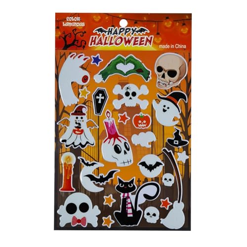 Jlkegfdf Halloween-Aufkleber | Scrapbook-Aufkleber für Kinder | Halloween-Dekorationsaufkleber, Schlafzimmer-Aufkleber für Dekoration, Nachtleucht-Wandaufkleber von Jlkegfdf