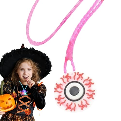 Jlkegfdf Halloween-Kürbis-Halskette, leuchtet im Dunkeln, Spielzeug – Anhänger, Spielzeug, Halsketten, Kürbis-Geister-Halsketten für Halloween-Partygeschenke von Jlkegfdf