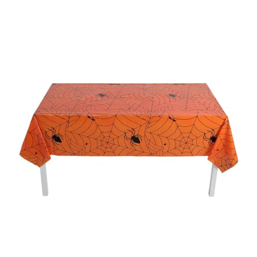 Jlkegfdf Halloween-Tischdecke, Gothic-Halloween- -Tischdecke, 136,9 x 273,8 cm, Tischdecke, Läufer, Halloween-Spinnennetz-Tischdecke, Gothic-Halloween-Dekoration von Jlkegfdf