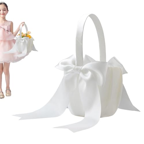 Jlkegfdf Hochzeitskorb | Western-Themen-Hochzeitskorb – große Schleife, Blumenmädchen, Streublüten, Westernbraut von Jlkegfdf
