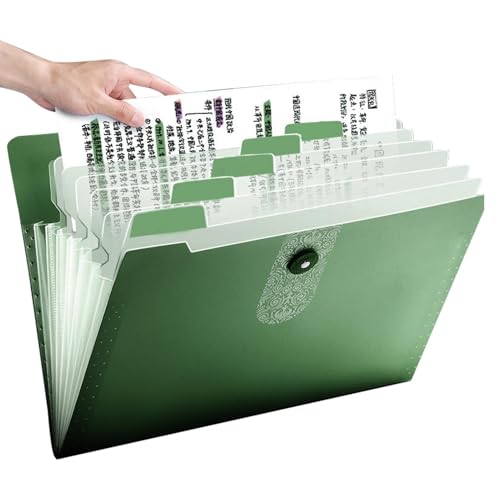Jlkegfdf -Ordner, Aktenordner, A4-Aktenordner in Briefgröße, mit 12 Taschen, tragbarer Quittungspapier, Rechnungen, Dokumenten-Organizer für die Schule von Jlkegfdf