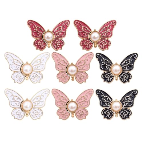 Jlkegfdf Taillenstraffer, 8 x Schmetterlings-förmige Jeansknöpfe, Schnallen, Legierung, Hosen-Clips, verstellbar, kein Nähen, Kleidungszubehör für Damen, Herren, Erwachsene Jlkegfdf Taillenstraffer, 8 x Schmetterlings-förmige Jeansknöpfe, Schnallen, Legierung, Hosen-Clips, verstellbar, kein Nähen, Kleidungszubehör für Damen, Herren, Erwachsene von Jlkegfdf