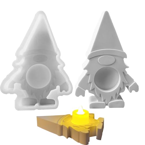 Jlkegfdf Weihnachtskerzenhalter-Form, Epoxidharz-Gießform, – Kerzenhalter, Kerzenhalter, Gipsformen für Heimdekoration von Jlkegfdf