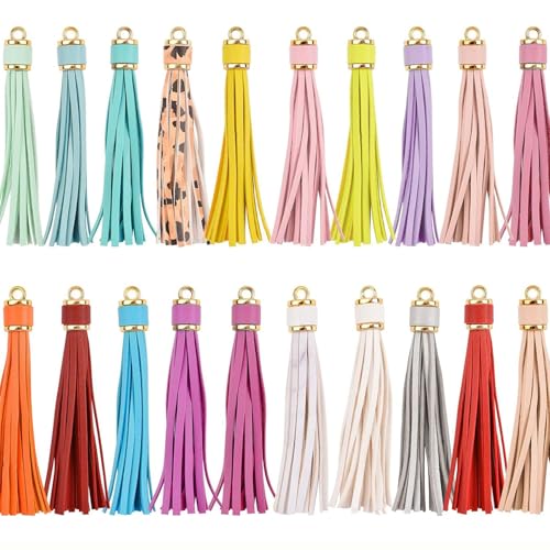 20 Stück Bunt Quaste, Taschen Dekor Quasten, Quasten, Leder Troddel Anhänger, Leder Quaste Bunt, Quasten Anhänger, Mini Quasten für Tasche Schmuck Basteln DIY Quasten Zubehör Deko, 20 Farben 20 Stück Bunt Quaste, Taschen Dekor Quasten, Quasten, Leder Troddel Anhänger, Leder Quaste Bunt, Quasten Anhänger, Mini Quasten für Tasche Schmuck Basteln DIY Quasten Zubehör Deko, 20 Farben von Jlnmmn