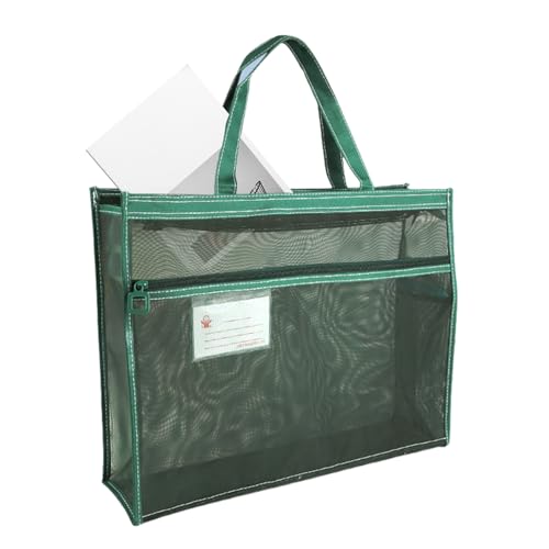 A3 Zipper -Aufbewahrungstasche - 17 x 13 x 4.4 Dateikoffer, TOTE -Beutel, wasserdichte Dokumentinhaber, Hochleistungsbüro, tragbares Kunstportfolio | Perfekt für Kunstwerkekarten unterrichtet Material von Jlobnyiun
