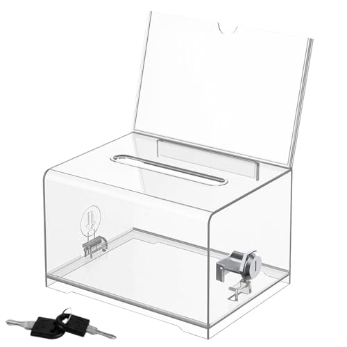 Ablageschachtel mit Verriegelung - vielseitige transparente Urnen, verschleißfeste Aufbewahrungsbox, Acryl Vorschlagsbox mit Schlüssel für Abstimmung, kommerzielle Ausstellungen, Ablageschachtel mit Verriegelung - vielseitige transparente Urnen, verschleißfeste Aufbewahrungsbox, Acryl Vorschlagsbox mit Schlüssel für Abstimmung, kommerzielle Ausstellungen, von Jlobnyiun
