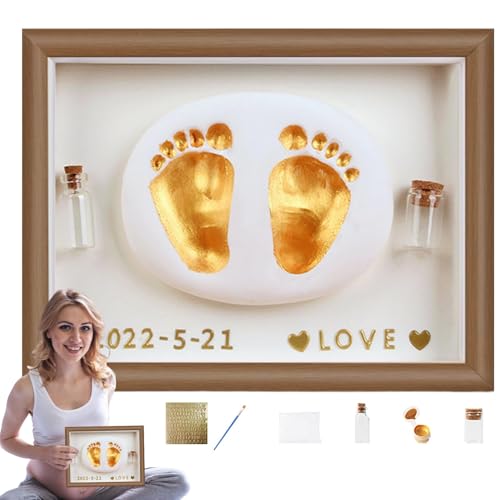Baby Handabdruck und Fußabdruck Set, Baby Handabdruck Set - Baby Holz Bilderrahmen Baby Hand und Fußabdrücke Set, sichere Malerei, Sammelflasche de che Baby Handabdruck und Fußabdruck Set, Baby Handabdruck Set - Baby Holz Bilderrahmen Baby Hand und Fußabdrücke Set, sichere Malerei, Sammelflasche de che von Jlobnyiun