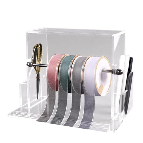Band-Organizer, Bandspender, transparenter Band-Aufbewahrungshalter, vielseitiger transparenter Band-Organizer für Näharbeiten, Bastelzubehör Band-Organizer, Bandspender, transparenter Band-Aufbewahrungshalter, vielseitiger transparenter Band-Organizer für Näharbeiten, Bastelzubehör von Jlobnyiun