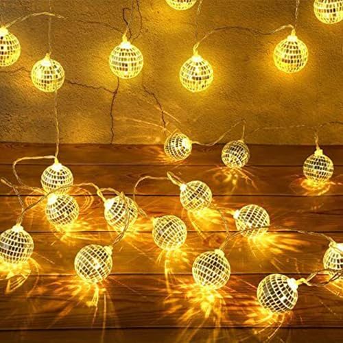 Discokugel Lichterkette - Discokugel für, Discokugel Starten | Atmosphärische energiesparende LED für Disco - Fantasy Beleuchtung für Treppen, Bäume, d Discokugel Lichterkette - Discokugel für, Discokugel Starten | Atmosphärische energiesparende LED für Disco - Fantasy Beleuchtung für Treppen, Bäume, d von Jlobnyiun