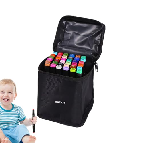 Doppel-Tipp-Marker, Zeichnung von Kunstbedarf, kreatives Stifte-Set | feiner und gebürsteter Tipp mit glatter Tintenfunktion und tragbarer Hülle, Permanentmarkern für das J Doppel-Tipp-Marker, Zeichnung von Kunstbedarf, kreatives Stifte-Set | feiner und gebürsteter Tipp mit glatter Tintenfunktion und tragbarer Hülle, Permanentmarkern für das J von Jlobnyiun