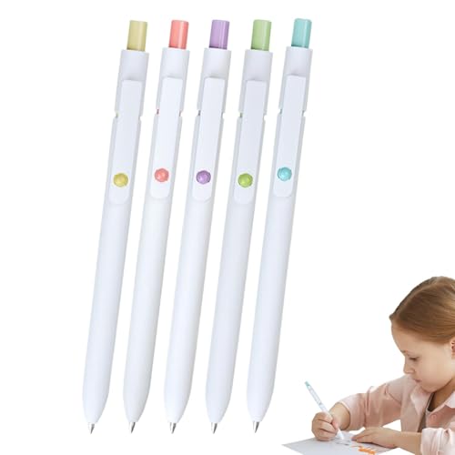 Einziehbare Gelschreiber, einziehbare Gelschreiber, schwarze Kugelschreiber für flüssiges Schreiben – Roller-Kugelschreiber für flüssiges Schreiben, 5 Gel-Stifte für den Sommer Einziehbare Gelschreiber, einziehbare Gelschreiber, schwarze Kugelschreiber für flüssiges Schreiben – Roller-Kugelschreiber für flüssiges Schreiben, 5 Gel-Stifte für den Sommer von Jlobnyiun