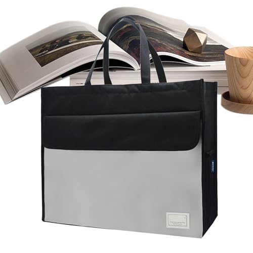Enyuwlcm Waterproof Oxford Handle Document Bag - Briefcase For Carrying File, Paper And Folders handler | Portable Zipper Storage Business Meetings Offices, Secure Organizer Important Documents Contra von Jlobnyiun