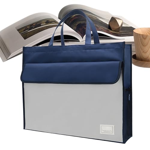 Enyuwlcm Waterproof Oxford Handle Document Bag - Briefcase For Carrying File, Paper And Folders handler | Portable Zipper Storage Business Meetings Offices, Secure Organizer Important Documents Contra von Jlobnyiun