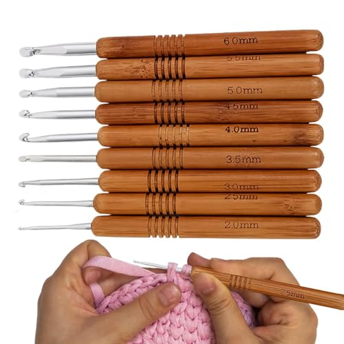Häkelnadeln Set Häkelnadeln Anfänger Kit mit 9 Ergonomische Häkelnadeln Häkelnadeln Stricknadeln Kit zum Stricken Garn für Anfänger Häkelstricker Gra Häkelnadeln Set Häkelnadeln Anfänger Kit mit 9 Ergonomische Häkelnadeln Häkelnadeln Stricknadeln Kit zum Stricken Garn für Anfänger Häkelstricker Gra von Jlobnyiun
