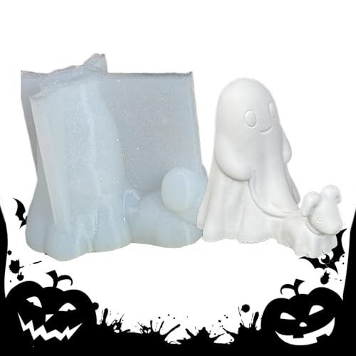 Halloween Ghost Candle Form - 3D Silikonform Set | Kreatives Wachsseckenharzformwerkzeug, wiederverwendbares niedliches Handwerksform für Halloween -, Kerzen, Pralinen, Kunstprojekte und Ges Halloween Ghost Candle Form - 3D Silikonform Set | Kreatives Wachsseckenharzformwerkzeug, wiederverwendbares niedliches Handwerksform für Halloween -, Kerzen, Pralinen, Kunstprojekte und Ges von Jlobnyiun
